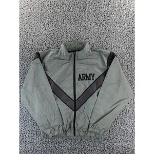 US Army Track Jacket Windbreaker Lightweight Green Mens Size Large